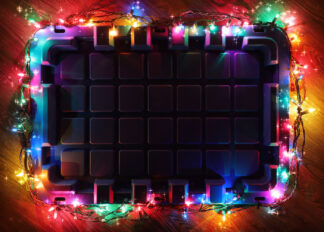 Colorful Futuristic Christmas Light Set
