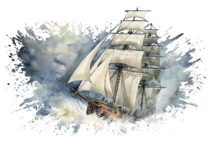 Vintage Nautical Adventure Artwork