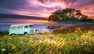 Vintage VW Camper Van Road Trip 08 - stock photos and royalty-free images